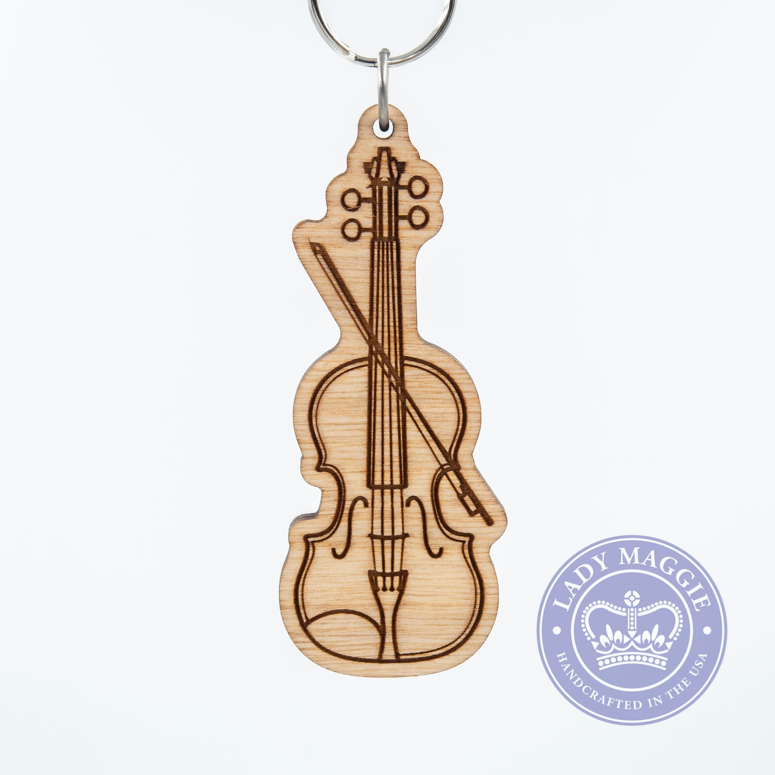 Violin Keychain Fiddle Keychain Carved Violin Key Ring Etsy