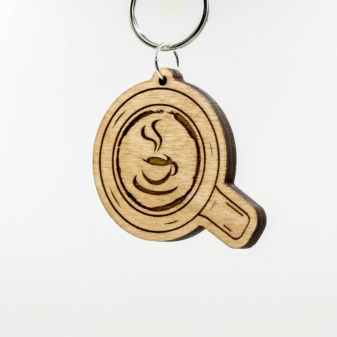Steaming Coffee Cup Keychain Cup of Coffee Keyring Coffee Etsy