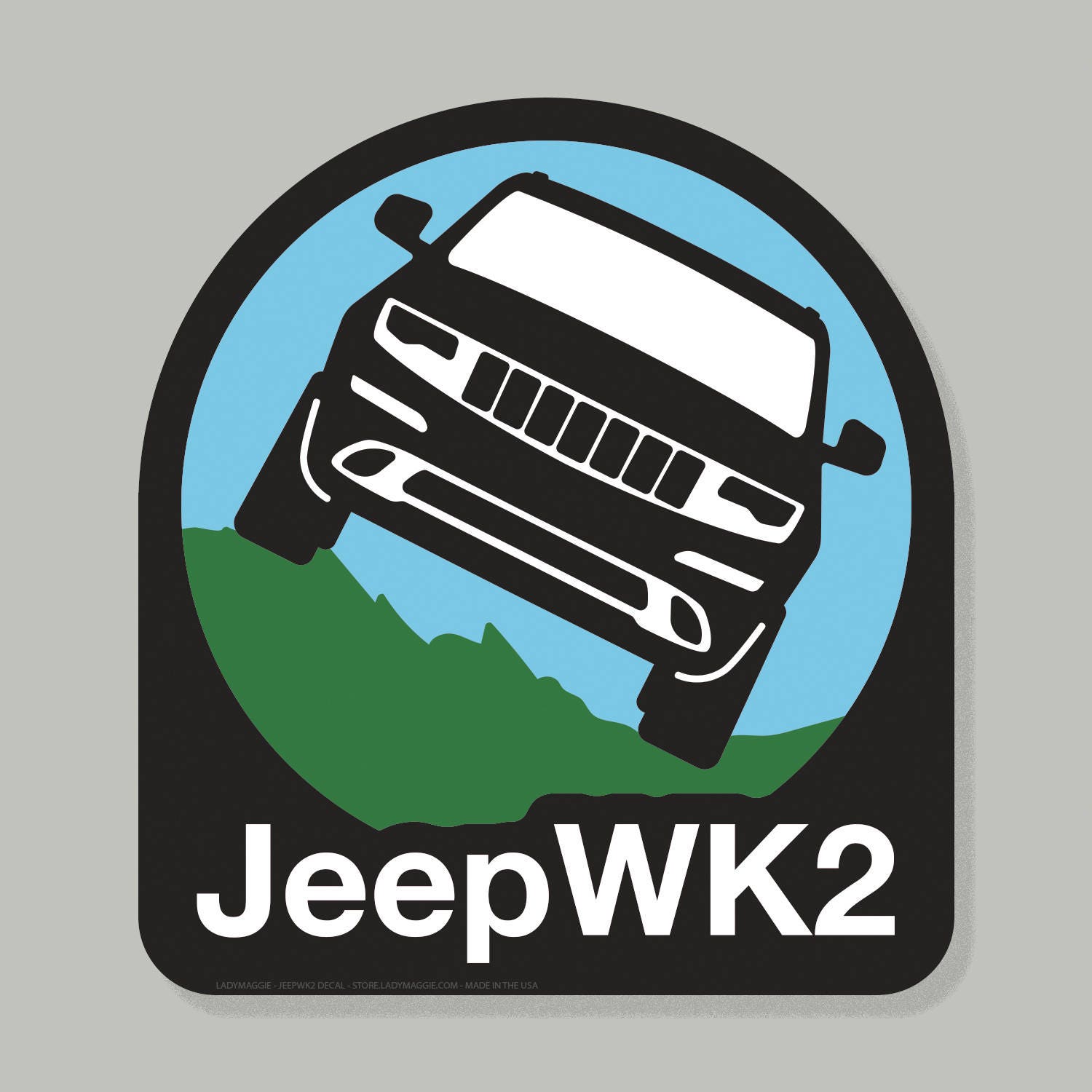 Jeep WK2 Decal Jeep Bumper Sticker Jeep Grand Cherokee Etsy