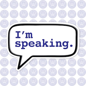 I&#39;m Speaking Decal - I&#39;m Speaking Bumper Sticker - Kamala Harris I&#39;m Speaking - I&#39;m Speaking Vice President Harris Debate - Kamala Brat