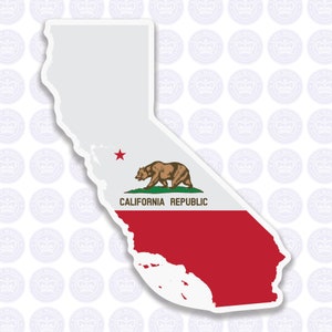 California Decal - CA State Flag Decal - California State Bumper Sticker - State of California Decal - CA Flag Sticker - California Sticker