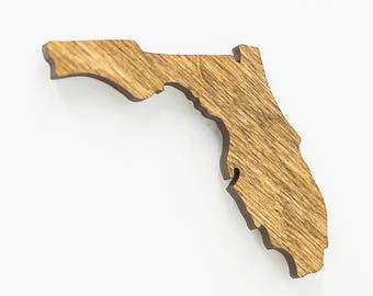 Florida Wooden Magnet - FL State Magnet - State of Florida Wooden Florida Laser Cut Magnet - Florida State Magnet - Sunshine State Magnet