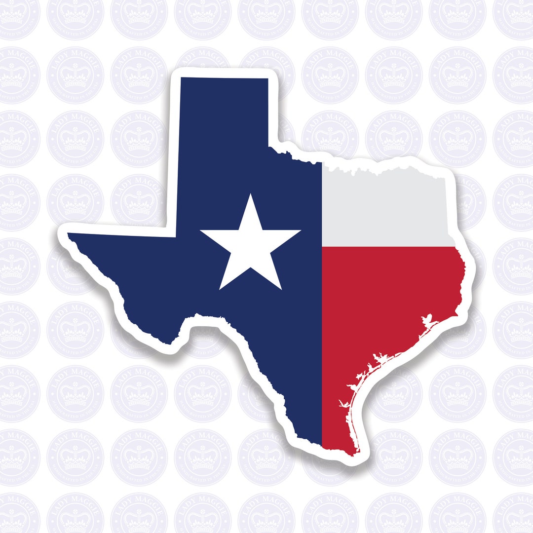 Texas Decal TX State Flag Decal Texas State Bumper Sticker pic