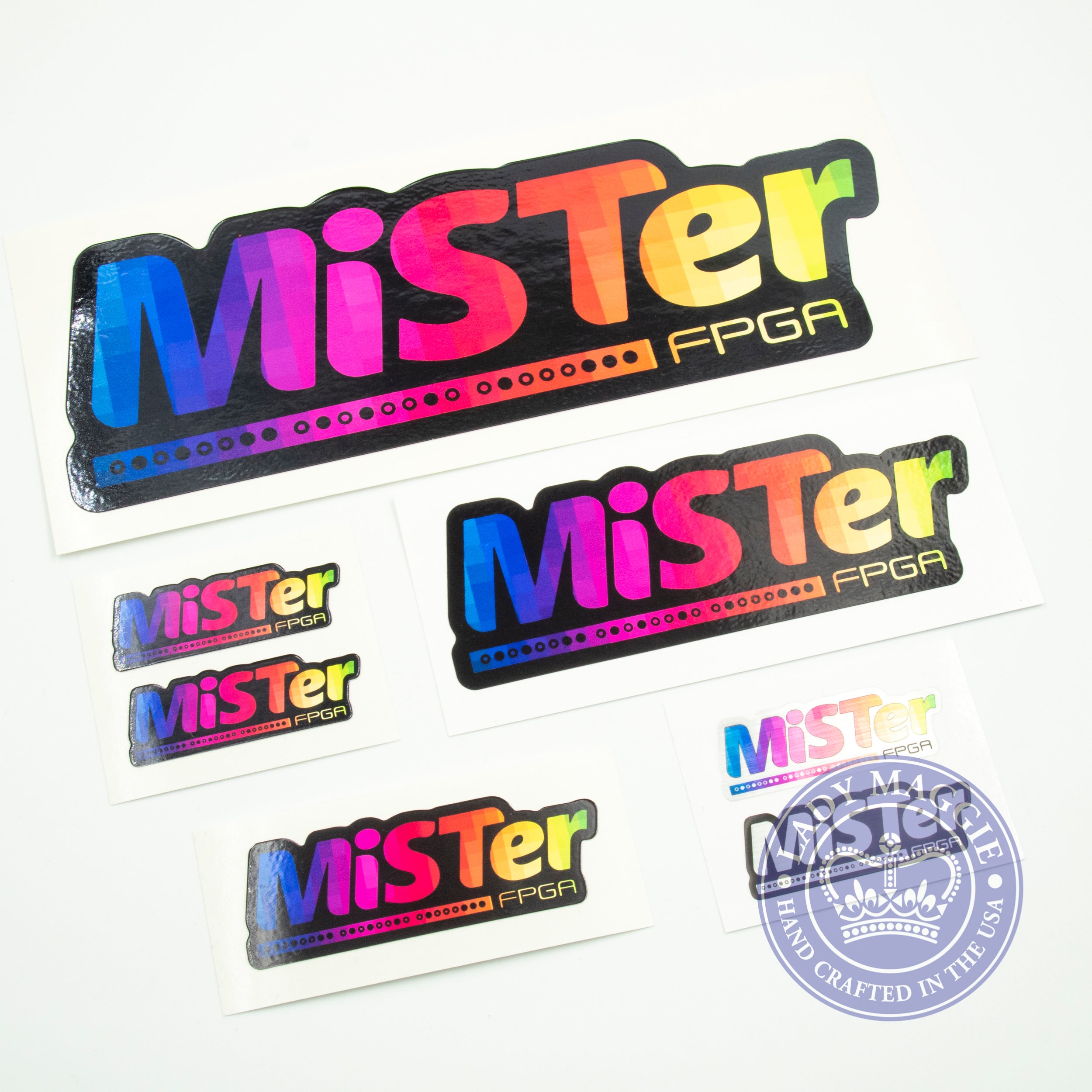 MiSTer Decal Multipack - Gamer Decal - Classic Arcade Game Sticker - MiSTer FPGA Gamer Laptop Decal - Gamer Bumper Sticker