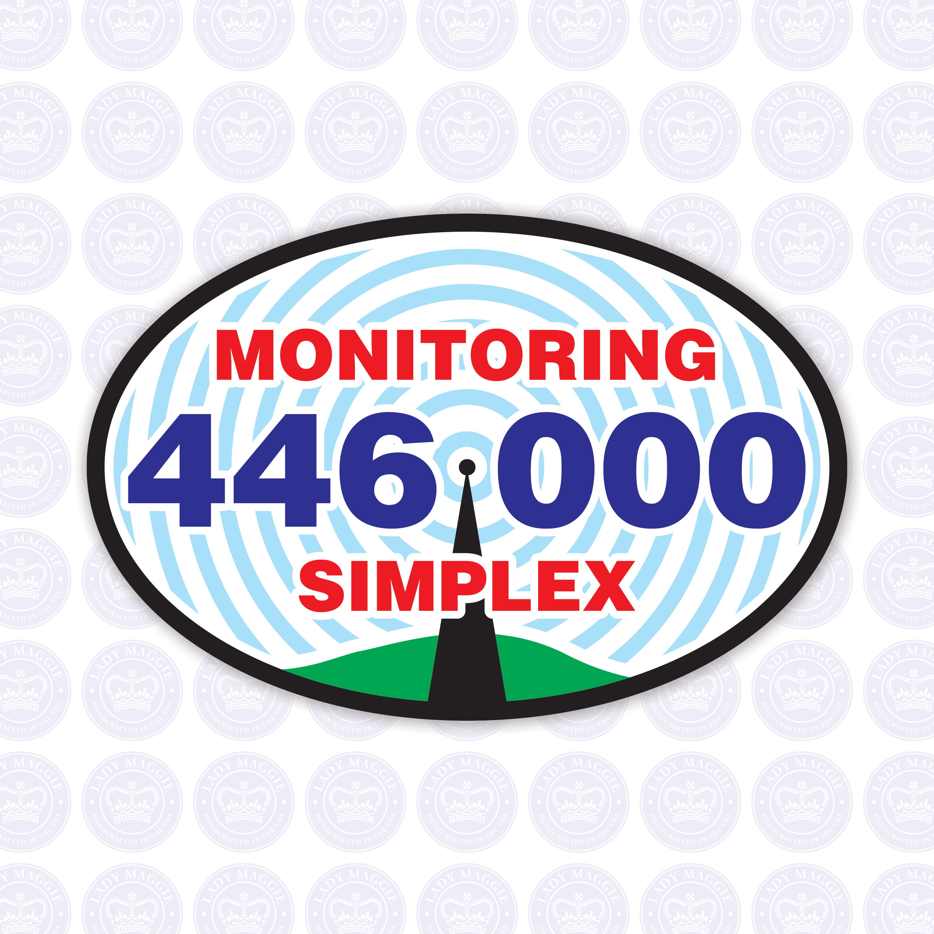 446.000 70cm National Simplex Calling Frequency Decal pic