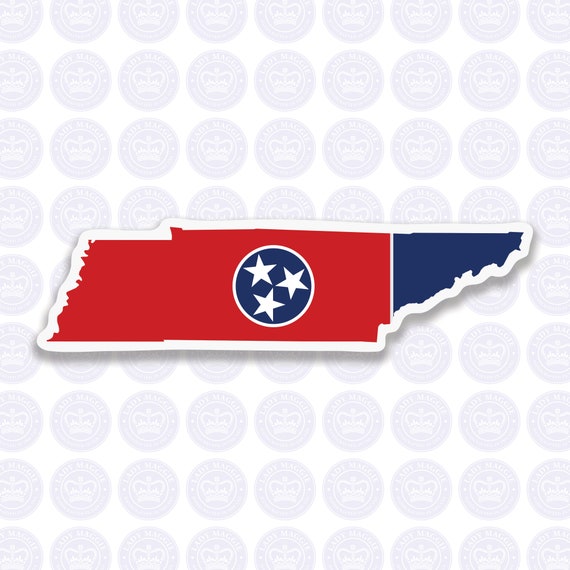 Printed vinyl decal sticker 2/" Tennessee flag
