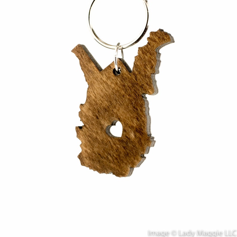 West Virginia Wooden Keychain WV State Keychain Wooden Etsy UK