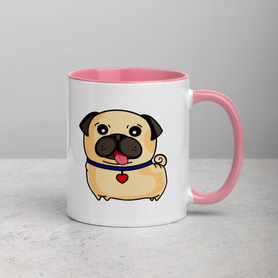 Fawn Pug Mug Fawn Pug Coffee Cup Fawn Pug Tongue Out Tuesday Pug