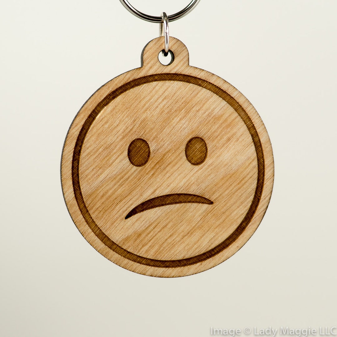 Thinking Face Emoji Keychain Hmmm Emoji Thinker Emoji 