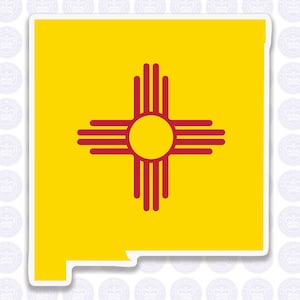 New Mexico Decal - NM State Flag Decal - New Mexico State Bumper Sticker - State of New Mexico Decal - NM Flag - New Mexico Yeti Sticker