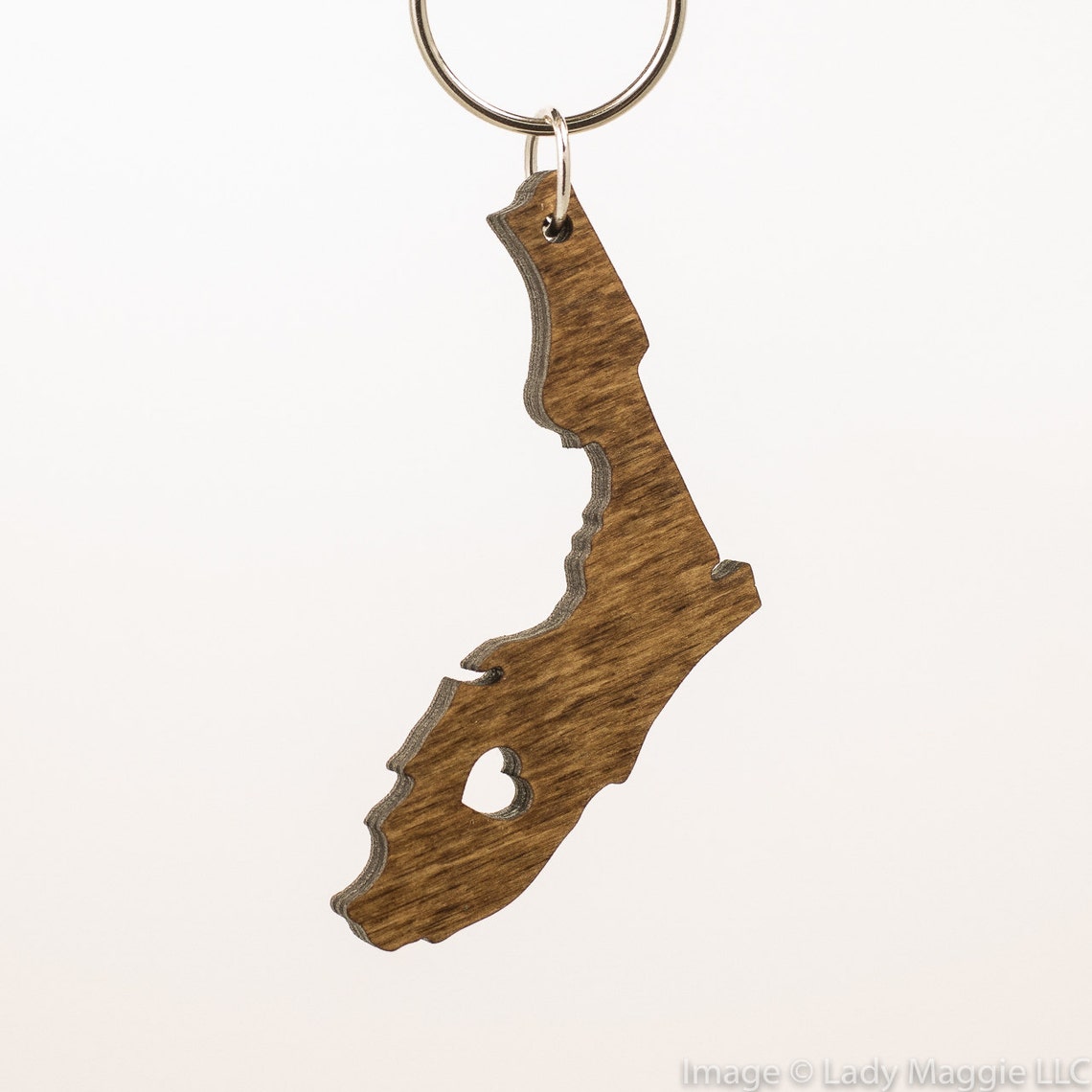 Florida Wooden Keychain FL State Keychain Wooden Florida Etsy