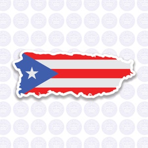Puerto Rico Decal - Puerto Rican Flag Decal - Commonwealth of Puerto Rico Bumper Sticker - Puerto Rican Flag Decal - PR Flag Yeti Decal