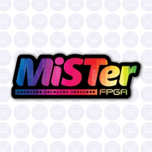 MiSTer Decal - Gamer Decal - Classic Arcade Game Sticker - MiSTer FPGA Gamer Laptop Decal - Gamer Bumper Sticker