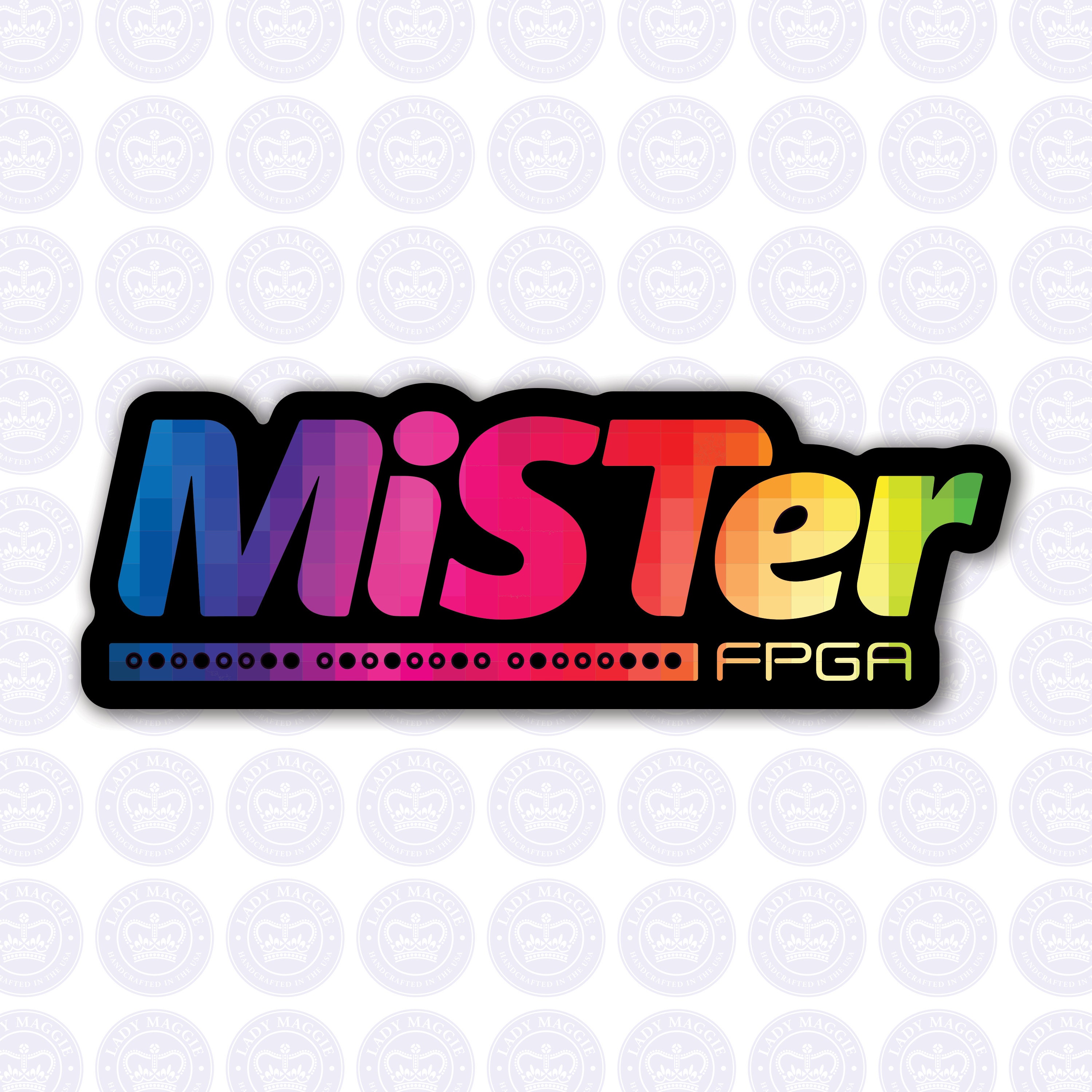 MiSTer Decal - Gamer Decal - Classic Arcade Game Sticker - MiSTer FPGA Gamer Laptop Decal - Gamer Bumper Sticker