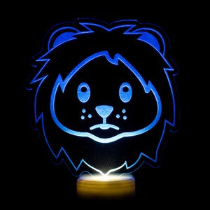 Lion Emoji Night Light - Lion Face Emoji LED Nightlight - Cute Lion Emoji Light - Lion Head Emoji - Lion Nightlight - Timid Lion Emoji Light