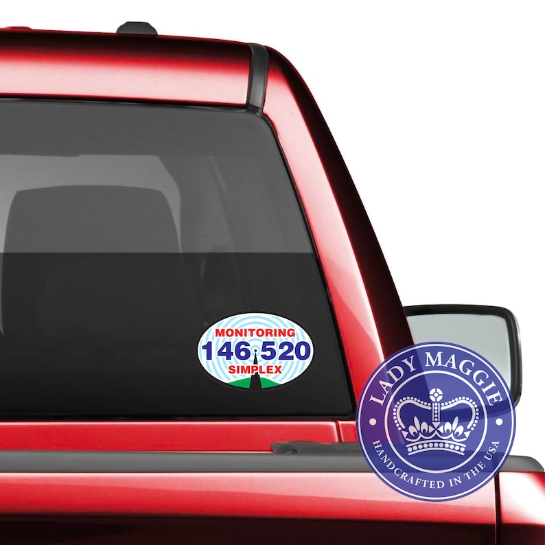 146.520 2m National Simplex Calling Frequency Decal Amateur Radio Oval Decal / Sticker Radio Ham image 2
