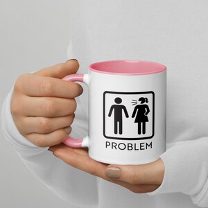 Ham Radio Hobby Mug | Problem Solved - Hobby Coffee Cup | Amateur Radio Mug with Color Inside | Radio Operator Mug | Gift for Ham Operator