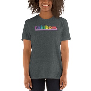 Rainbow Short-Sleeve Unisex T-Shirt Rainbow Pride Shirt LBGTQ Pride Shirt LGBTQ Pride Tee image 4
