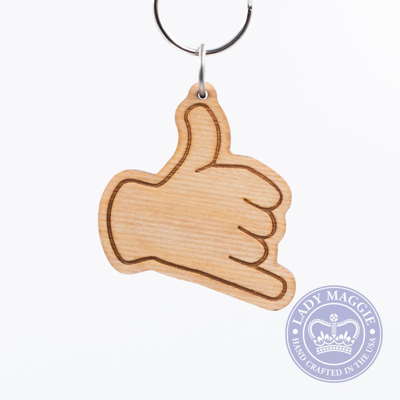 Call Me Hand Emoji Keychain Call Me Emoji Carved Wood Key Etsy