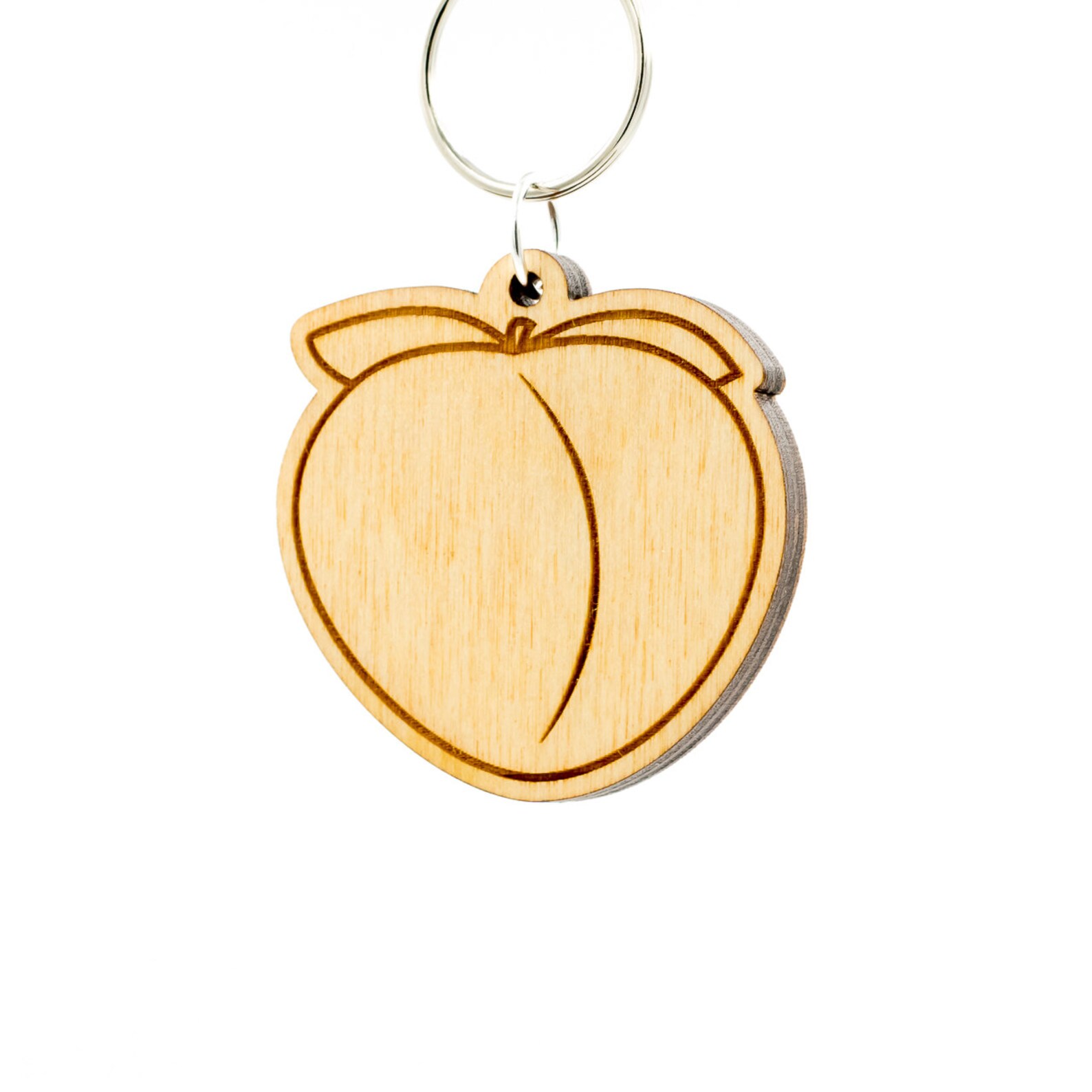 Peach Emoji Keychain Butt Emoji Keyring Juicy Peach Emoji Etsy