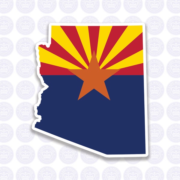 Arizona Decal - AZ State Flag Decal - Arizona State Bumper Sticker - State of Arizona Decal - AZ Flag Decal Sticker