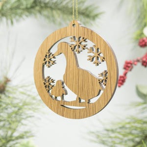Goose Christmas Wood Ornament - Goose Silhouette Laser Cut Wooden Decor - Geese Ornament - Wildlife Ornament - Gosling - Baby Goose