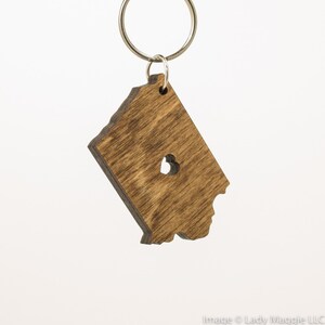 Iowa Keychain Iowa Wooden Keychain - IA State Keychain - Wooden Iowa Carved Key Ring ...