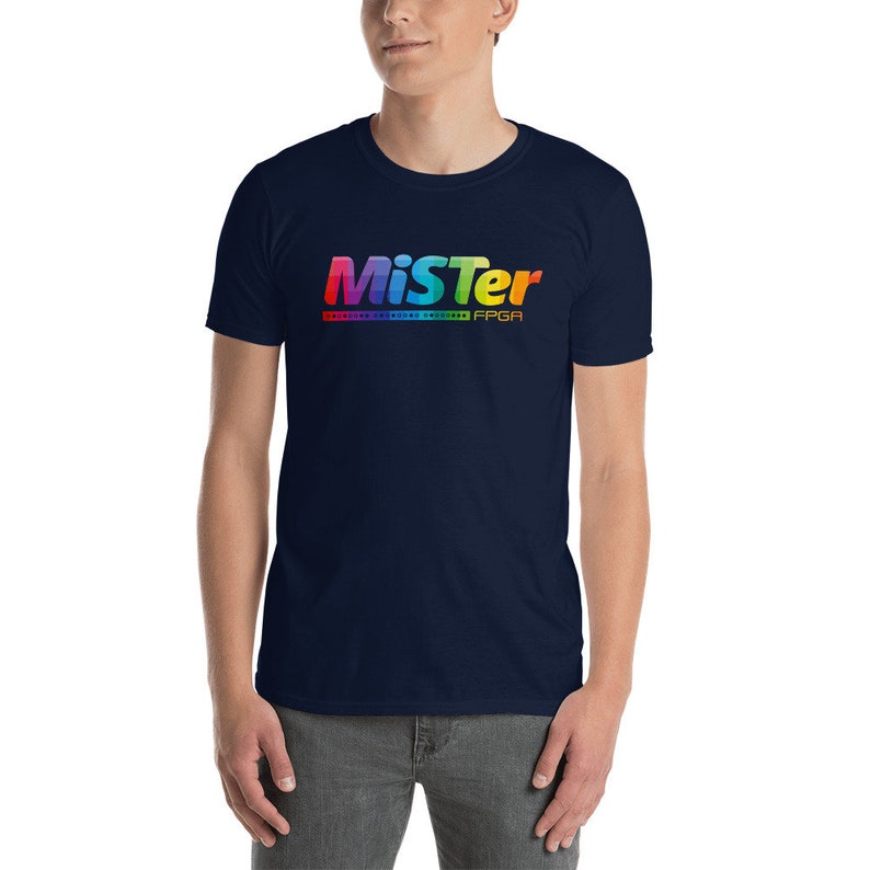 MiSTer T-Shirt MiSTer FPGA Shirt Gamer Shirt Classic Arcade Game Tee Shirt MiSTer Unisex Graphic Tee Navy