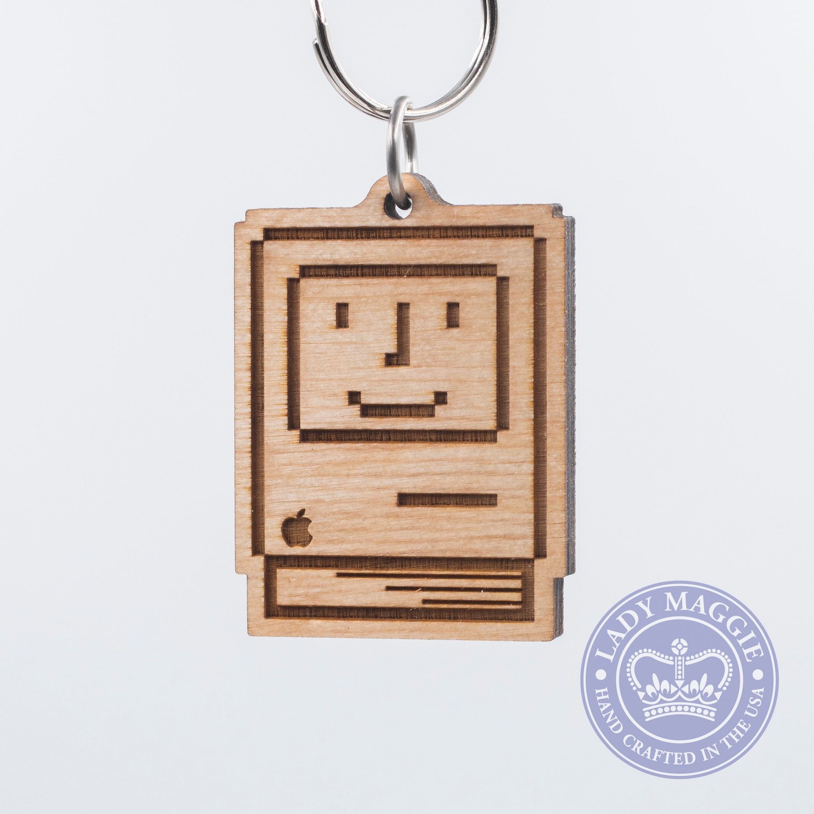 Happy Mac Keychain Macintosh Retro Mac OS Keyring Retro Etsy