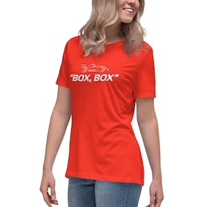 Maglietta da donna Formula 1 Box Box Team Colors / Maglietta da donna F1 Racing / Maglietta F1 Pit Stop / Maglietta Box Box F1 / Gran Premio di Formula Uno