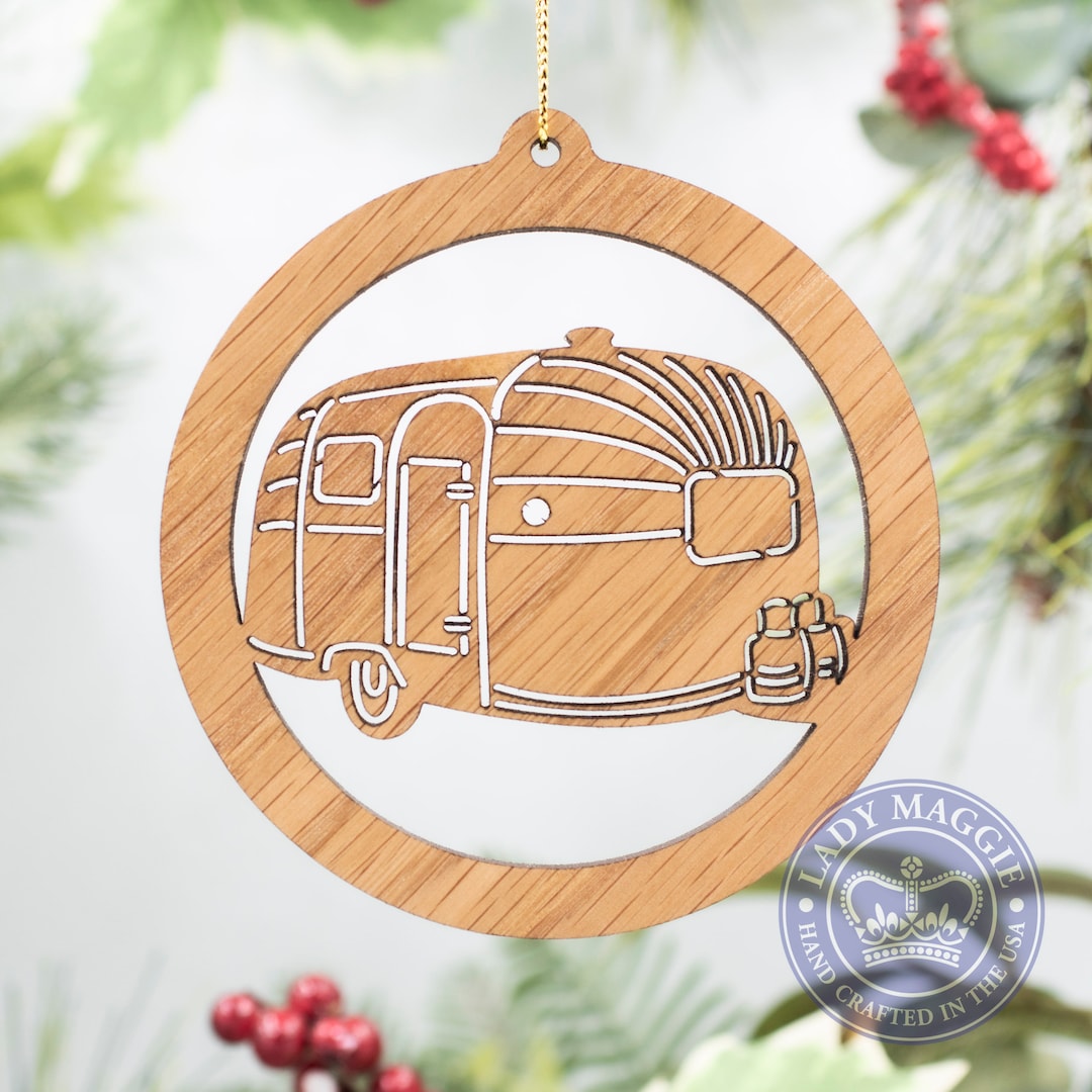 Airstream Silhouette Christmas Ornament Airstream Travel Trailer