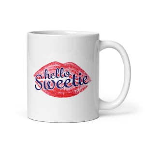 Doctor Who River Song Hello Sweetie Coffee Cup Choice of Size - River Song Dr Who Mug - River Song Melody Pond Hello Sweetie Mug Free Ship