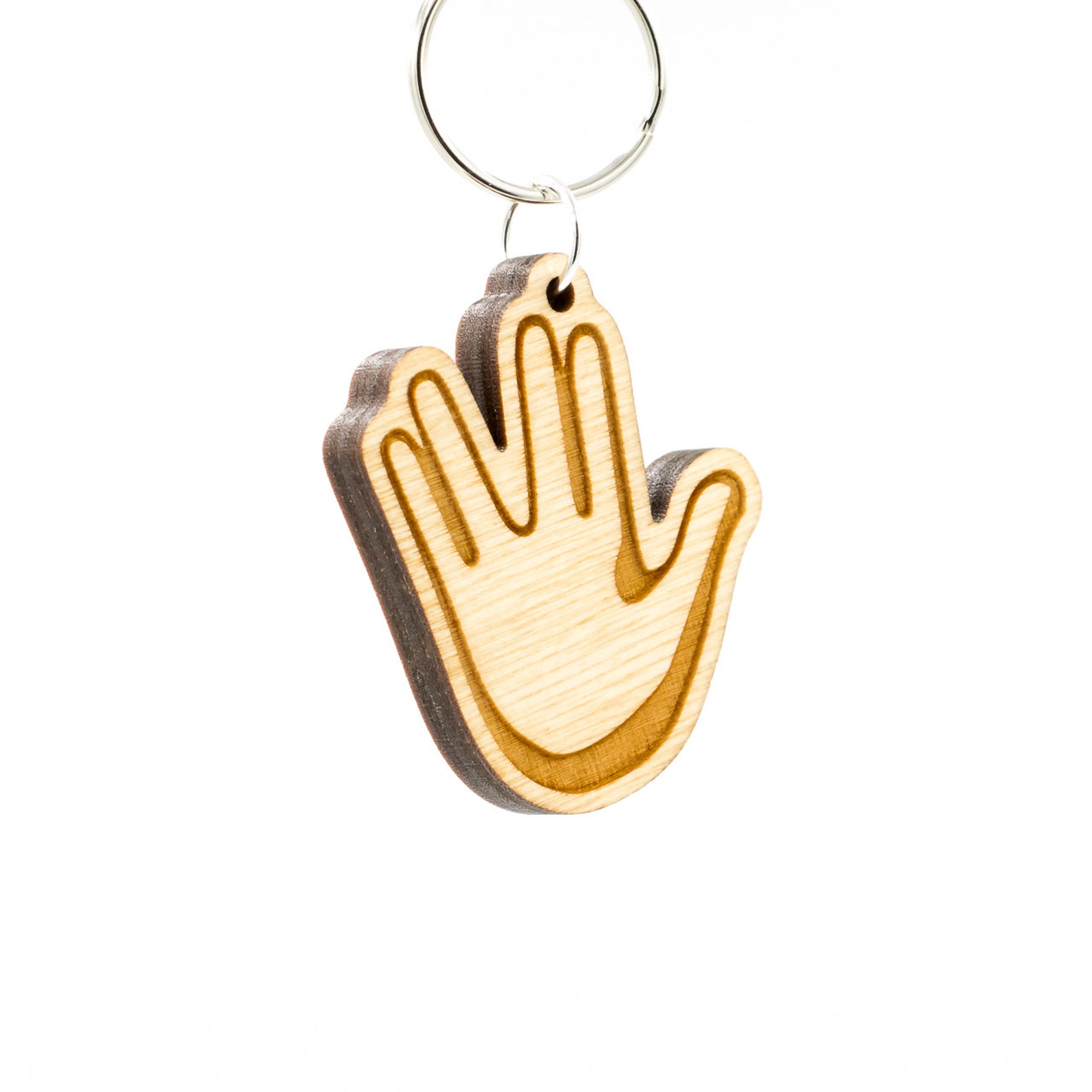 Vulcan Hand Salute Emoji Keychain Star Trek Vulcan Emoji Etsy