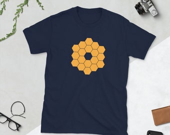 James Webb Space Telescope T-shirt - JWST Short-Sleeve Unisex T-Shirt - James Webb Mirrored Telescope Shirt