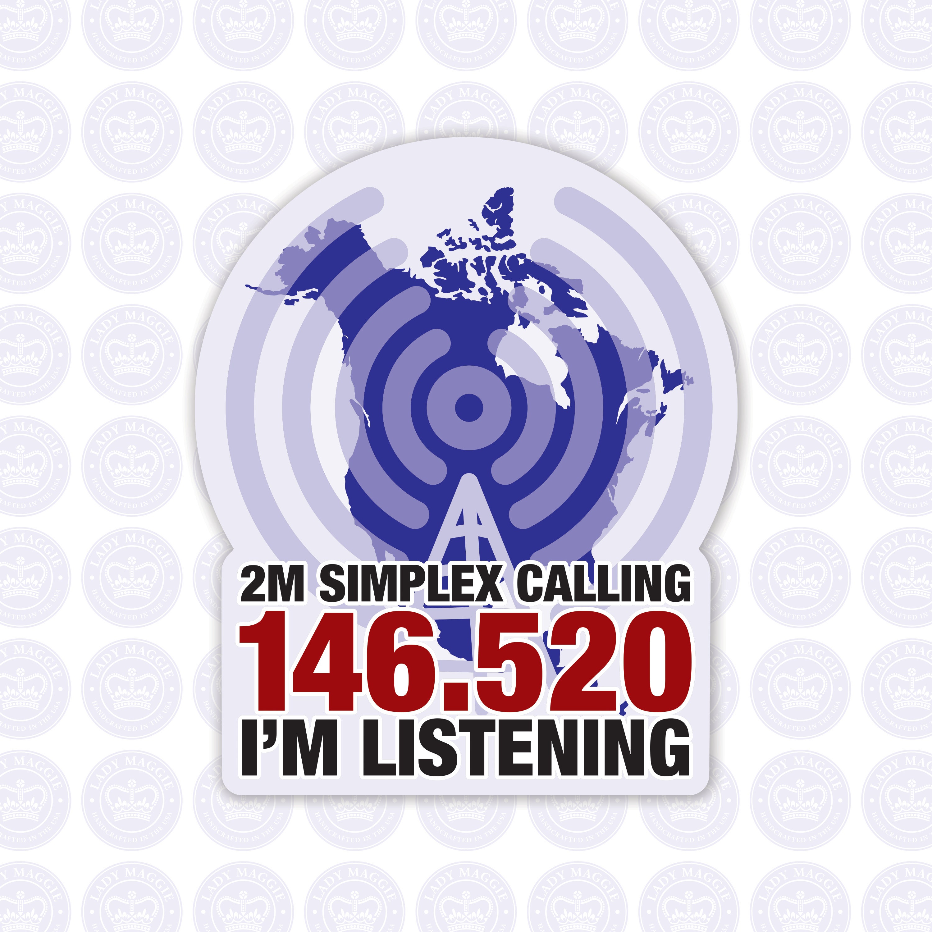 146.520 2m National Simplex Calling Frequency Decal