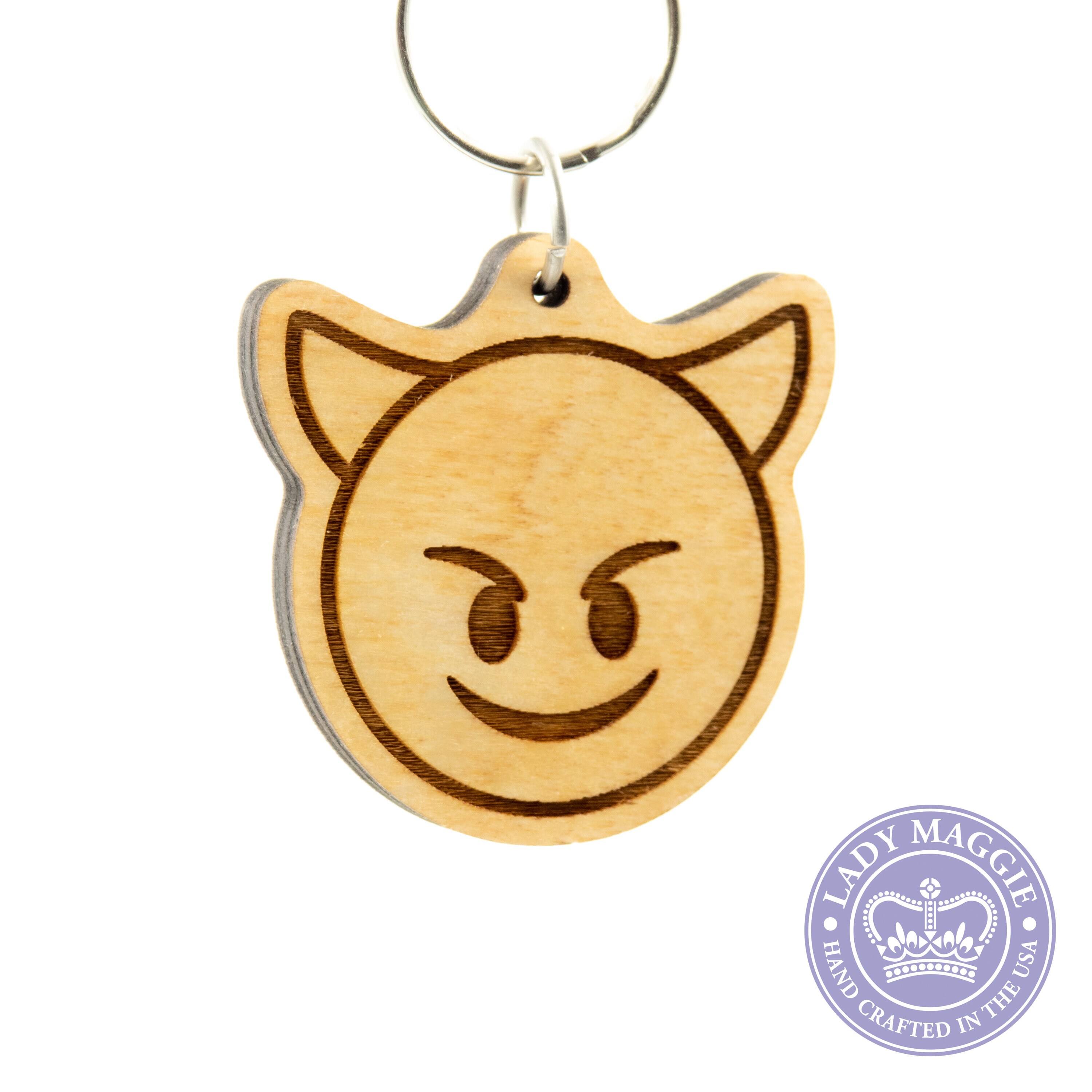 Smiling Face With Horns Emoji Keychain | Lil Devil Keyring | Happy ...