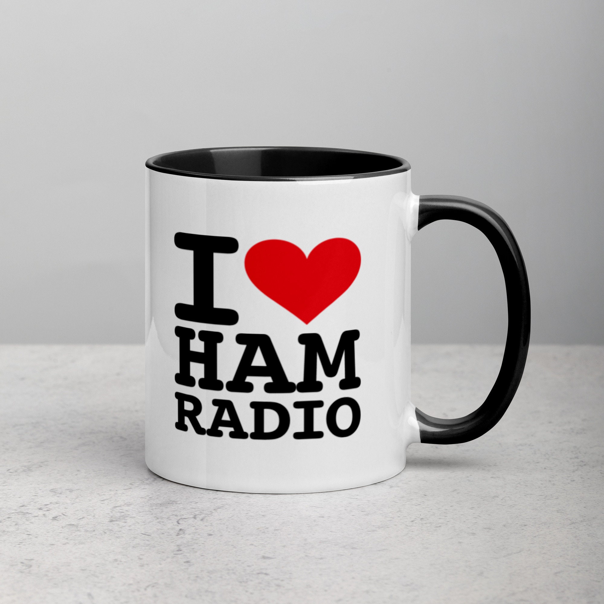 I Love Ham Radio Mug - Amateur Radio Coffee Cup - Radio Ham Mug - I Heart Ham Radio Mug - Two Sided Ham Radio Mug - Ham Gift