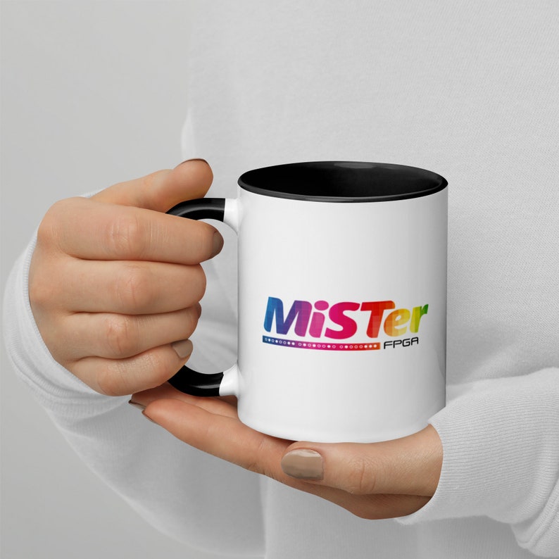 MiSTer Mug | MiSTer Coffee Mug | MiSTer FPGA Gamer Coffee Cup | Mister Cup | Classic Arcade Game Mug | Gamer Mug with Color Inside