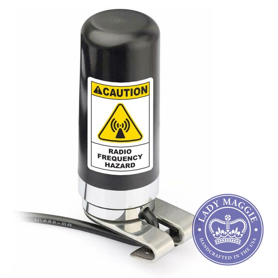 Set of Caution Radiation Sign in Different Shapes in Orange Stock