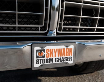 Skywarn Storm Chaser Vanity License Plate | NWS SKYWARN Storm Chaser License Plate | Storm Chaser Car Tag