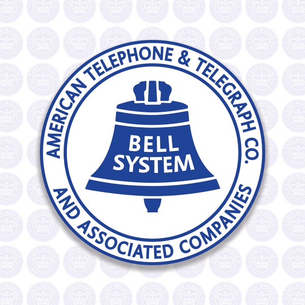Bell System Vintage Logo Bumper Sticker - American Telephone & Telegraph Co and Associated Companies Bell System Vintage Logo Decal ATT