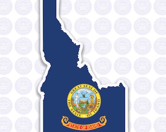 Idaho Decal - ID State Flag Decal - Idaho State Bumper Sticker - State of Idaho Decal - ID Flag - Idaho Bumper Sticker - Idaho Yeti Decal