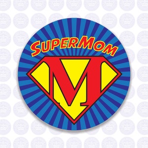 Super Mom Decal Super Mom Bumper Sticker Mother's Day Decal Mom Laptop Sticker Sticker Gift for Mom Supermom Yeti Decal image 1