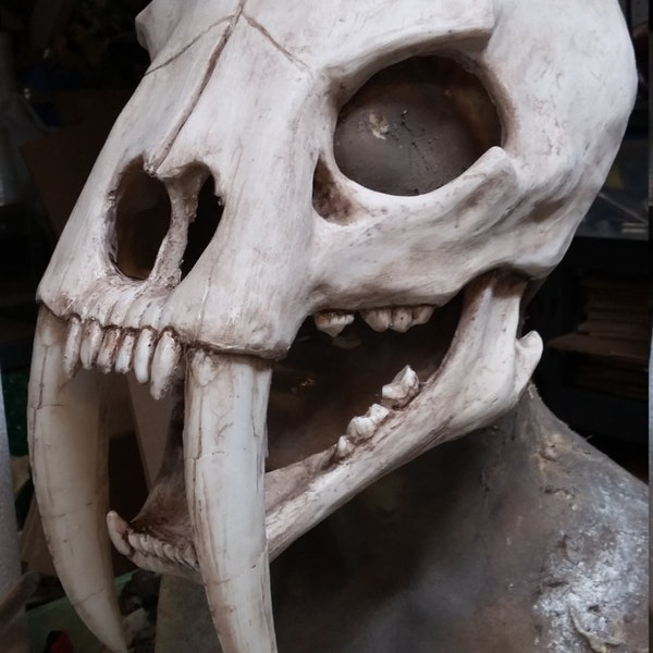 Sabertooth cat skull mask