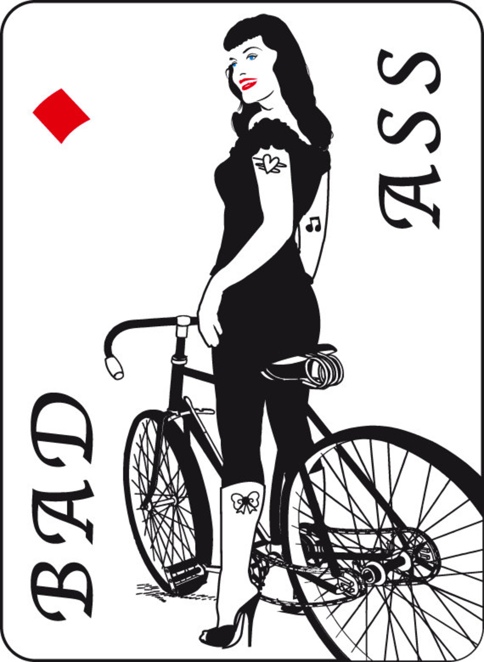 Bicycle Decalreflective Sticker for Your Bike Bad Ass Etsy