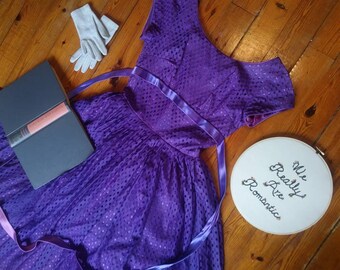 purple eyelet dress