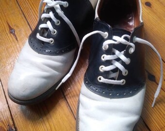 black and white 50s shoes
