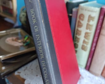Vintage Buch der Innendekoration Hardcover Rotes Eichenblatt