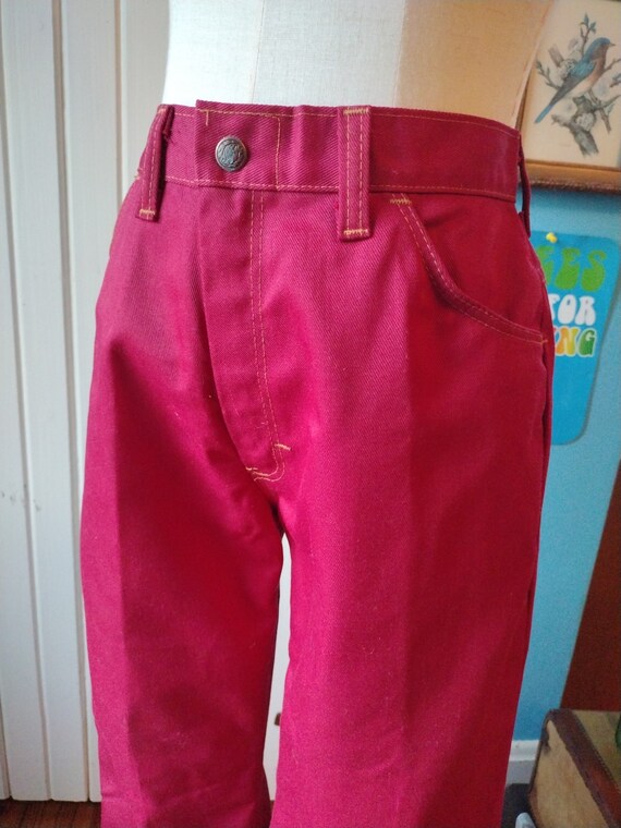 Vintage Burgundy Jeans Dark Red Pants