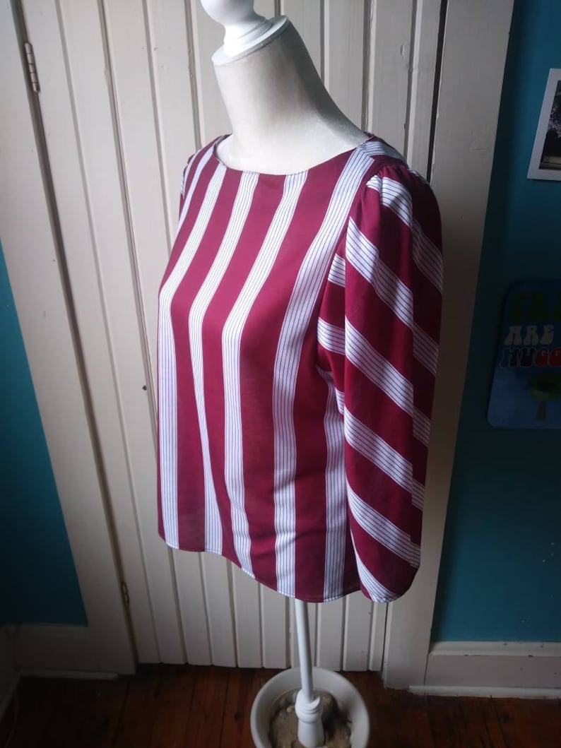 Vintage Top 70s 80s Gianna Bellini Striped L